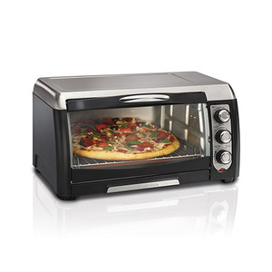 6 Slice / 12" Pizza Toaster Oven Black/SS