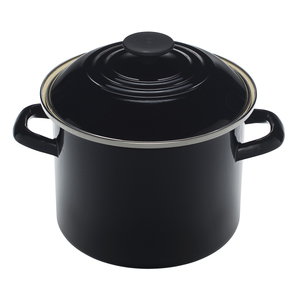 Enamel on Steel 6 Qt. Stockpot Black