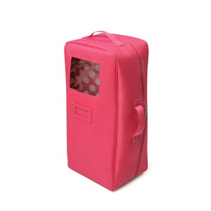 Badger Basket 18 Inch Doll Travel Case with Bed and Bedding - Dark Pink