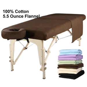 Master Massage 100% Cotton Flannel Sheet Set(3-pc Sheet Set) for Massage Table- Dark Chocolate