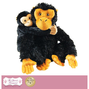 The Queen's Treasures Mother & Baby Plush Chimpanzee for use with 18" Doll & Accessories