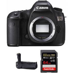 EOS 5DS DSLR Camera Body with Free Battery Grip and Memory Card Kit
