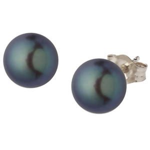 Pearl Earrings 6mm - Black