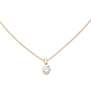 14k Yellow Gold Diamond Necklace .20ct