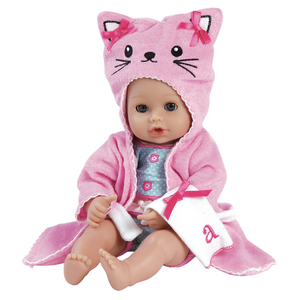 Adora Dolls Bathtime Baby Kitty 13" Washable Soft Body Play Doll