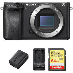 Alpha a6300 Mirrorless Digital Camera Body Premium Kit (Black)