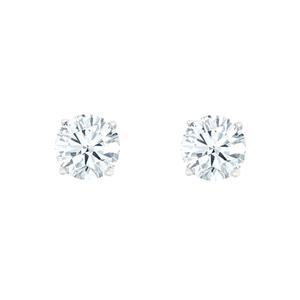 New York City Diamond District 14K White Gold 1 cttw Round Diamond Stud Earrings