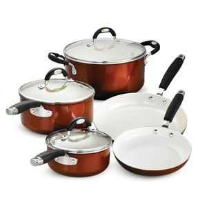 Style Ceramica_01 8pc Cookware Set Metallic Copper