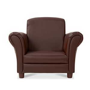 Childrens Faux Leather Armchair Coffee Ages 3+ Years