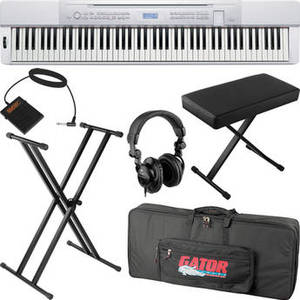 PX-350 88-Key Piano Essentials Bundle (White)