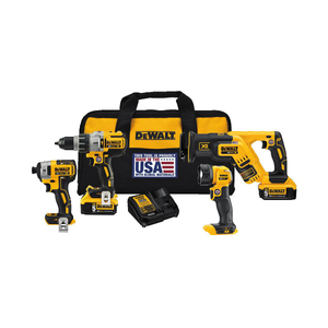 20V MAX XR 4-Tool Combo Kit - Hammerdrill Recip Saw Impact Driver Light