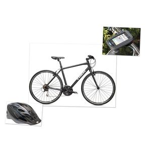Trek FX 3, Helmet and Handy Andy