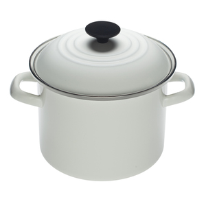 Enamel on Steel 6 Qt. Stockpot White