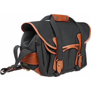 225 Shoulder Bag Black with Tan Leather Trim