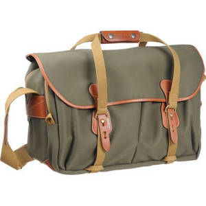 555 Shoulder Bag (Sage FibreNyte with Tan Leather Trim and Brass Fittings)