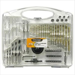 Chicago Power Tools 75-Piece Power Drill Accessory Kit