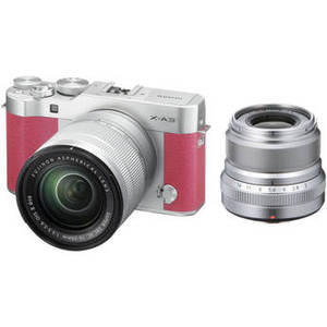 X-A3 Mirrorless Digital Camera with 16-50mm and Silver 23mm f/2 Lenses (Pink)