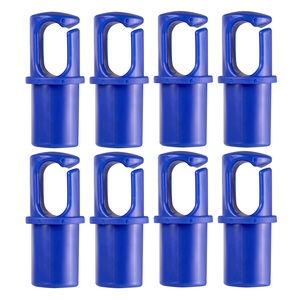 Upper Bounce Universal Trampoline Pole Cap Enclosure Net Hook  Fits for 1" or 1.5" Diameter Pole - set of 8 - Blue