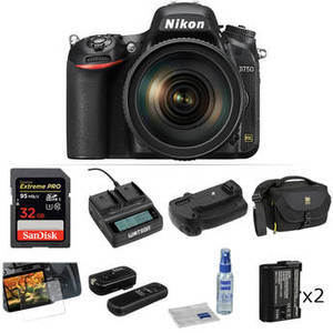 D750 DSLR Camera with 24-120mm Lens Deluxe Kit