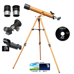 Galileo 800m x 60mm Wood Grain Refractor Telescope Kit