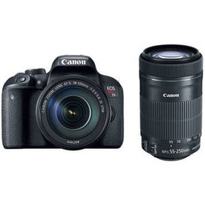 EOS Rebel T7i DSLR Camera with 18-135mm and 55-250mm Lenses Kit
