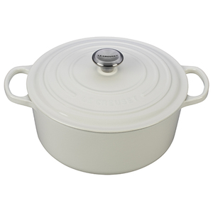 Enameled Cast Iron 7.25 Qt Round French Oven White
