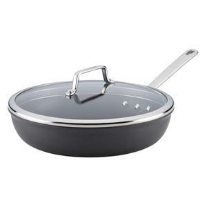 12.5" Authority Hard Anodized Deep Skillet w/ Lid