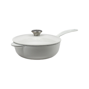 Signature Enameled Cast Iron 2.25 Qt Saucier Pan White