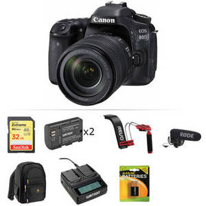 EOS 80D DSLR Camera with 18-135mm Lens Video Kit