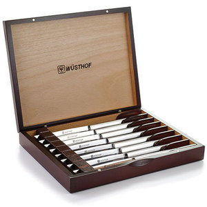 8 Piece Stainless Steel Steak Knife Set w/ Wooden Gift Box