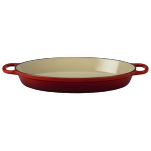 2.25qt Signature Cast Iron Oval Baker Cherry