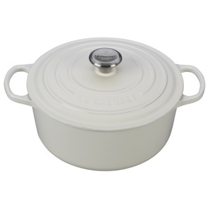 Enameled Cast Iron 5.5 Qt. Round French Oven White