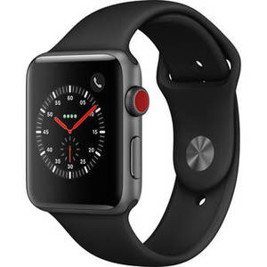 Watch Series 3 42mm Smartwatch (GPS + Cellular, Space Gray Aluminum Case, Black Sport Band)