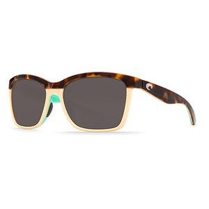 Anaa Shiny Retro Tort/Cream/Mint Sunglasses w/Gray 580P Lens