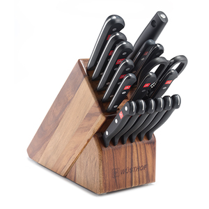 18pc Gourmet Knife Block Set Acacia