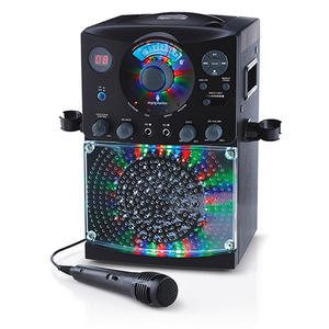 LED Disco Light and Bluetooth Karaoke Machine Black