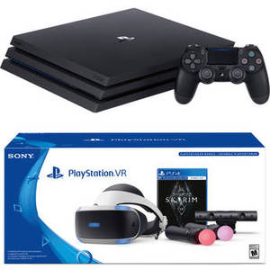 PlayStation 4 Pro Gaming Console Kit with PlayStation VR Skyrim VR Bundle