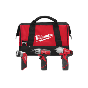 M12 Hex Screwdriver Impact Wrench & Work Light Combo Kit