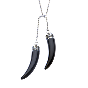 Marvel Women's Stainless Steel Black Panther Claw Pendant Necklace, 30&quot;