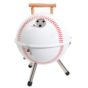 Gibson Home Baseball BBQ 12" Grill – White