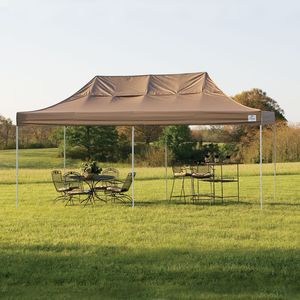 ShelterLogic Pop-Up 10' x 20' Truss Pro Canopy with Desert Bronze Cover