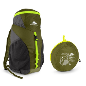 Pack-N-Go 20L Sport Backpack Moss/Mercury/Chartreuse
