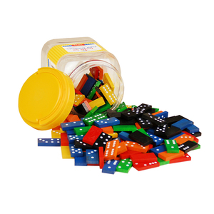 Learning Advantage Double 6 Color Dominoes 6 Sets 168 Pcs In Storage Bucket