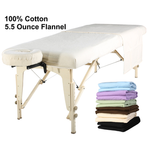 Master Massage 100% Cotton Flannel Sheet Set(3-pc Sheet Set) for Massage Table- White