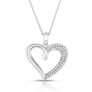 Women's .25 cttw. Sterling Silver and Diamond Pendant