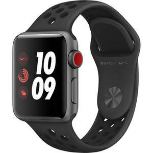Watch Nike+ Series 3 42mm Smartwatch (GPS Only, Space Gray Aluminum Case, Anthracite/Black Nike Sport Band Band)