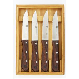 Steakhouse 4-Piece Steak Knife Set with Wood Box