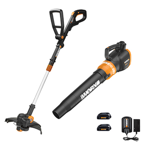 20V Trimmer/Edger/Mini-Mower and Turbine Blower w/ 2 Batteries