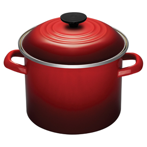 6 Qt Enamel-on-Steel Stockpot Cherry