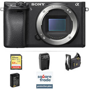 Alpha a6300 Mirrorless Digital Camera Body Deluxe Kit (Black)